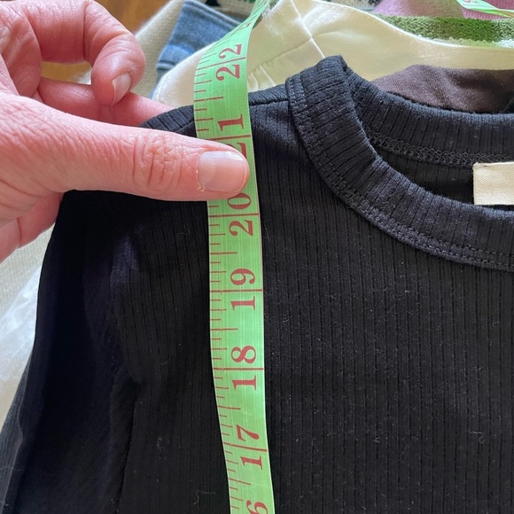 Madewell Ribbed Black Long Sleeve Shirt NWT - Picture 7 of 10
